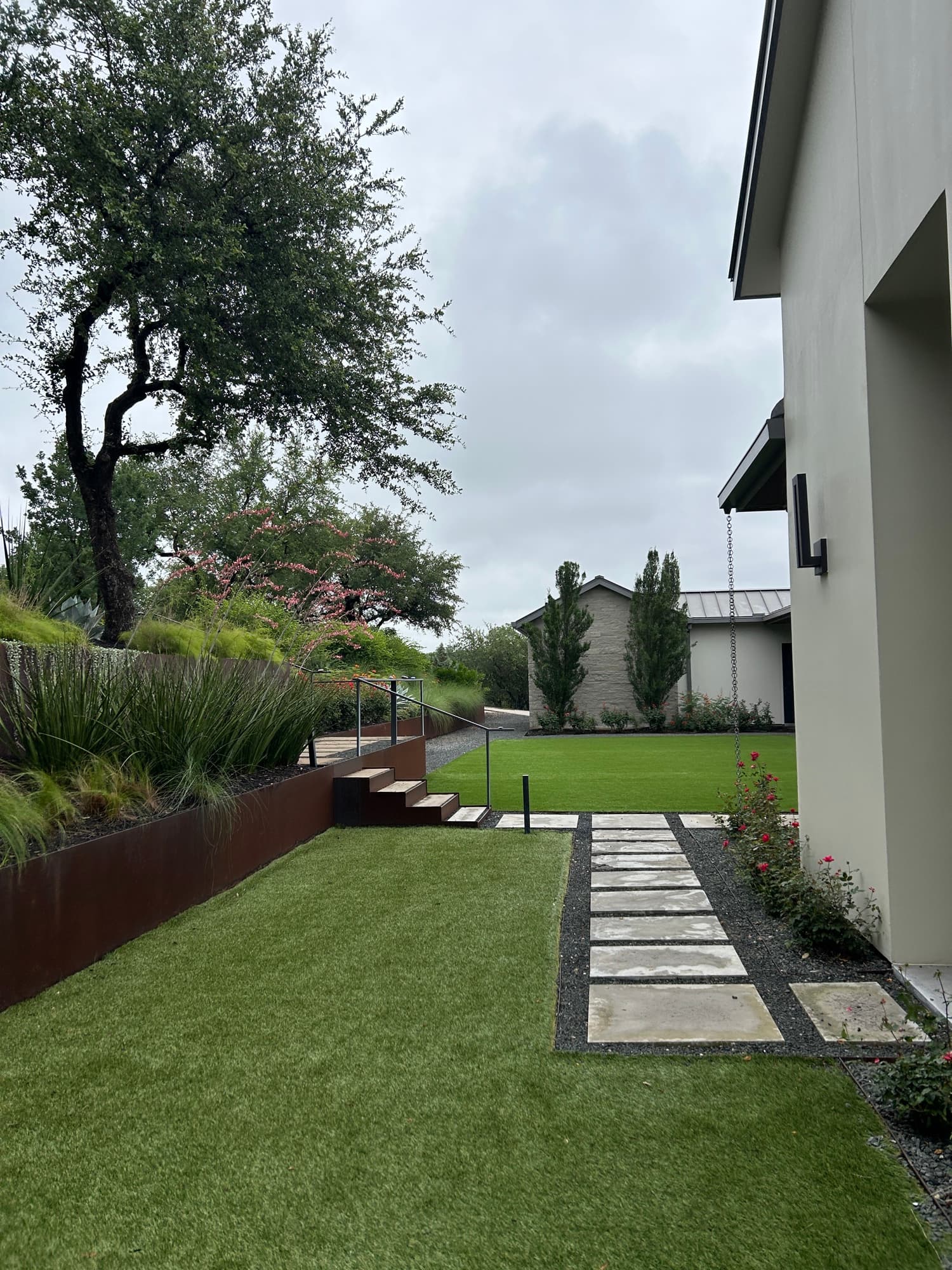 Freshly mowed lawn