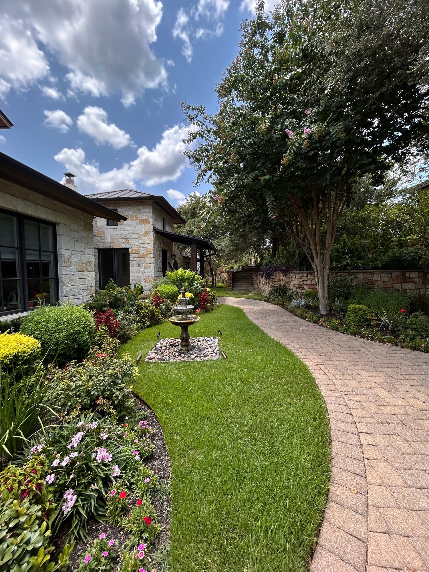 Freshly mowed lawn, additional angle